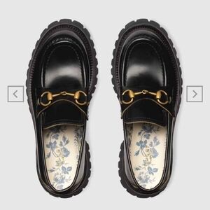 Gucci Lug Sole Horsebit Loafers